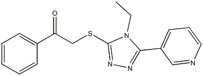 2-{[4-ethyl-5-(3-pyridinyl)-4H-1,2,4-triazol-3-yl]sulfanyl}-1-phenylethanone|