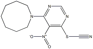 6-(1-azocanyl)-5-nitro-4-pyrimidinyl thiocyanate,,结构式
