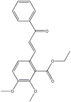 ethyl 2,3-dimethoxy-6-(3-oxo-3-phenyl-1-propenyl)benzoate 化学構造式