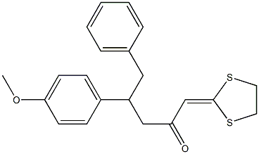 1-(1,3-dithiolan-2-ylidene)-4-(4-methoxyphenyl)-5-phenyl-2-pentanone