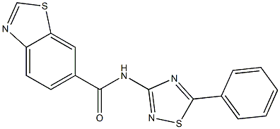 N-(5-phenyl-1,2,4-thiadiazol-3-yl)-1,3-benzothiazole-6-carboxamide Structure