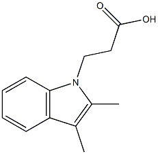 3-(2,3-dimethyl-1H-indol-1-yl)propanoic acid 化学構造式