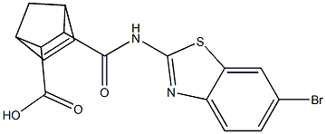 3-{[(6-bromo-1,3-benzothiazol-2-yl)amino]carbonyl}bicyclo[2.2.1]hept-5-ene-2-carboxylic acid|