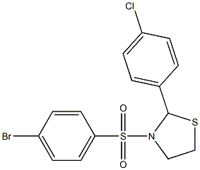  3-[(4-bromophenyl)sulfonyl]-2-(4-chlorophenyl)-1,3-thiazolidine