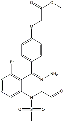 methyl [4-(2-{[3-bromo(methylsulfonyl)anilino]acetyl}carbohydrazonoyl)phenoxy]acetate