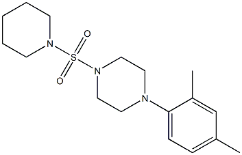 1-(2,4-dimethylphenyl)-4-(1-piperidinylsulfonyl)piperazine Struktur