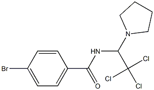 4-bromo-N-[2,2,2-trichloro-1-(1-pyrrolidinyl)ethyl]benzamide Structure
