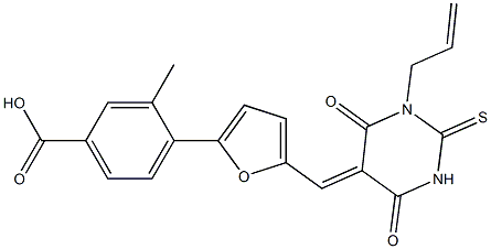  4-{5-[(1-allyl-4,6-dioxo-2-thioxotetrahydro-5(2H)-pyrimidinylidene)methyl]-2-furyl}-3-methylbenzoic acid