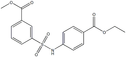 methyl 3-{[4-(ethoxycarbonyl)anilino]sulfonyl}benzoate Struktur