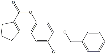 7-(benzyloxy)-8-chloro-2,3-dihydrocyclopenta[c]chromen-4(1H)-one Structure