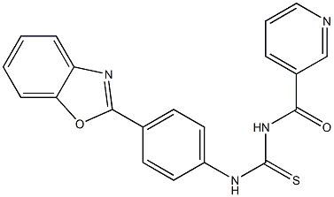 N-[4-(1,3-benzoxazol-2-yl)phenyl]-N'-(3-pyridinylcarbonyl)thiourea Structure