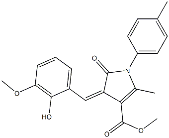 methyl 4-(2-hydroxy-3-methoxybenzylidene)-2-methyl-1-(4-methylphenyl)-5-oxo-4,5-dihydro-1H-pyrrole-3-carboxylate