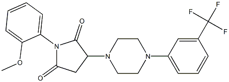 1-(2-methoxyphenyl)-3-{4-[3-(trifluoromethyl)phenyl]-1-piperazinyl}-2,5-pyrrolidinedione Structure