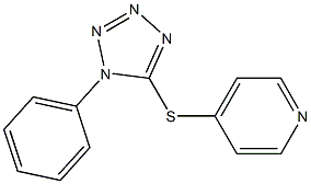 1-phenyl-1H-tetraazol-5-yl 4-pyridinyl sulfide Structure