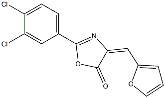 2-(3,4-dichlorophenyl)-4-(2-furylmethylene)-1,3-oxazol-5(4H)-one,,结构式