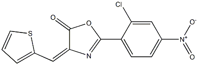 2-{2-chloro-4-nitrophenyl}-4-(2-thienylmethylene)-1,3-oxazol-5(4H)-one