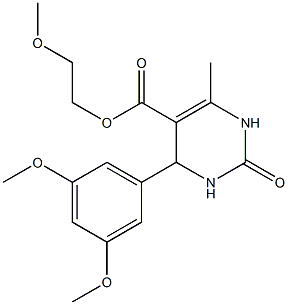 2-methoxyethyl 4-(3,5-dimethoxyphenyl)-6-methyl-2-oxo-1,2,3,4-tetrahydro-5-pyrimidinecarboxylate