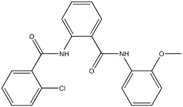 2-[(2-chlorobenzoyl)amino]-N-(2-methoxyphenyl)benzamide,,结构式