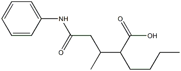 2-(3-anilino-1-methyl-3-oxopropyl)hexanoic acid