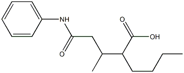 2-(3-anilino-1-methyl-3-oxopropyl)hexanoic acid|