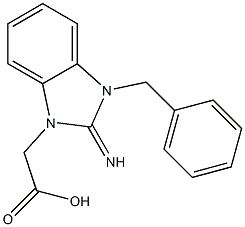 (3-benzyl-2-imino-2,3-dihydro-1H-benzimidazol-1-yl)acetic acid Structure