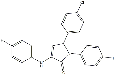 5-(4-chlorophenyl)-3-(4-fluoroanilino)-1-(4-fluorophenyl)-1,5-dihydro-2H-pyrrol-2-one 结构式