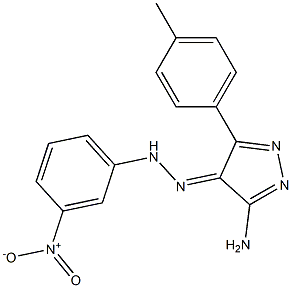 3-amino-5-(4-methylphenyl)-4H-pyrazol-4-one {3-nitrophenyl}hydrazone Structure