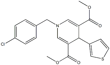 dimethyl 1-(4-chlorobenzyl)-4-(3-thienyl)-1,4-dihydro-3,5-pyridinedicarboxylate Structure