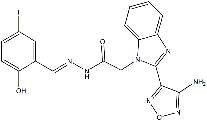 2-[2-(4-amino-1,2,5-oxadiazol-3-yl)-1H-benzimidazol-1-yl]-N'-(2-hydroxy-5-iodobenzylidene)acetohydrazide