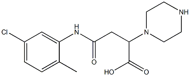  4-(5-chloro-2-methylanilino)-4-oxo-2-(1-piperazinyl)butanoic acid