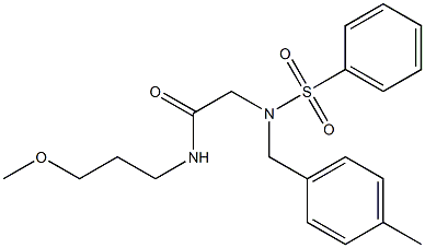  N-(3-methoxypropyl)-2-[(4-methylbenzyl)(phenylsulfonyl)amino]acetamide