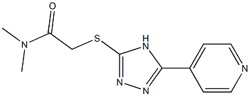 N,N-dimethyl-2-{[5-(4-pyridinyl)-4H-1,2,4-triazol-3-yl]sulfanyl}acetamide Structure