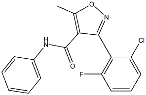 3-(2-chloro-6-fluorophenyl)-5-methyl-N-phenyl-4-isoxazolecarboxamide Structure