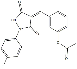  3-{[1-(4-fluorophenyl)-3,5-dioxo-4-pyrazolidinylidene]methyl}phenyl acetate