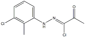 N-(3-chloro-2-methylphenyl)-2-oxopropanehydrazonoyl chloride 结构式