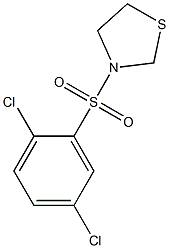 3-[(2,5-dichlorophenyl)sulfonyl]-1,3-thiazolidine 化学構造式