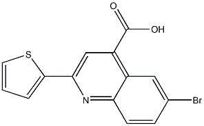6-bromo-2-(2-thienyl)-4-quinolinecarboxylic acid,,结构式