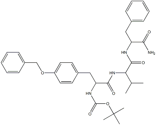 tert-butyl 2-[(1-{[(2-amino-1-benzyl-2-oxoethyl)amino]carbonyl}-2-methylpropyl)amino]-1-[4-(benzyloxy)benzyl]-2-oxoethylcarbamate,,结构式