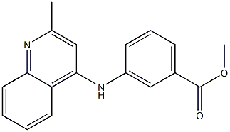 methyl 3-[(2-methyl-4-quinolinyl)amino]benzoate,,结构式