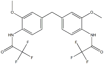 2,2,2-trifluoro-N-(2-methoxy-4-{3-methoxy-4-[(trifluoroacetyl)amino]benzyl}phenyl)acetamide Struktur