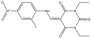 1,3-diethyl-5-({4-nitro-2-methylanilino}methylene)-2-thioxodihydro-4,6(1H,5H)-pyrimidinedione
