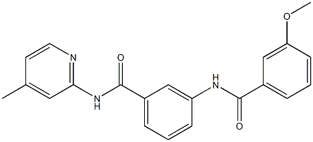 3-[(3-methoxybenzoyl)amino]-N-(4-methyl-2-pyridinyl)benzamide Struktur