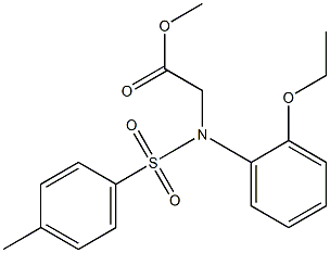 methyl {2-ethoxy[(4-methylphenyl)sulfonyl]anilino}acetate 化学構造式