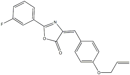 4-[4-(allyloxy)benzylidene]-2-(3-fluorophenyl)-1,3-oxazol-5(4H)-one,,结构式