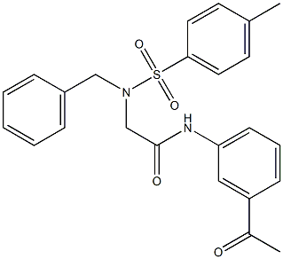 N-(3-acetylphenyl)-2-{benzyl[(4-methylphenyl)sulfonyl]amino}acetamide Struktur