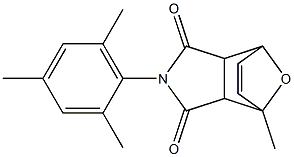 4-mesityl-1-methyl-10-oxa-4-azatricyclo[5.2.1.0~2,6~]dec-8-ene-3,5-dione,,结构式