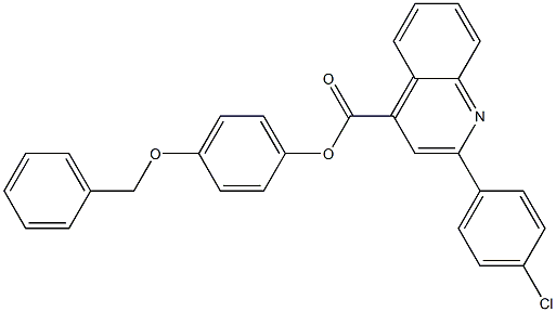 4-(benzyloxy)phenyl 2-(4-chlorophenyl)-4-quinolinecarboxylate 结构式