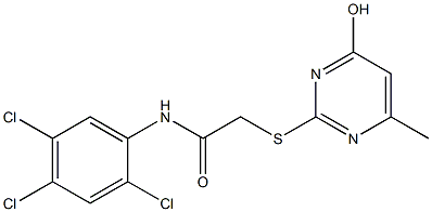 2-[(4-hydroxy-6-methylpyrimidin-2-yl)sulfanyl]-N-(2,4,5-trichlorophenyl)acetamide Structure