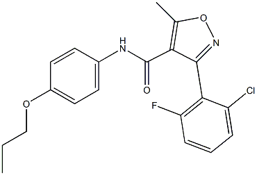  3-(2-chloro-6-fluorophenyl)-5-methyl-N-(4-propoxyphenyl)-4-isoxazolecarboxamide