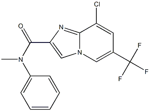 8-chloro-N-methyl-N-phenyl-6-(trifluoromethyl)imidazo[1,2-a]pyridine-2-carboxamide,,结构式